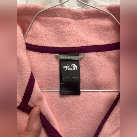 The North Face quarter zip lightweight fleece, Pink, sz M, good condition! - Picture 7 of 11